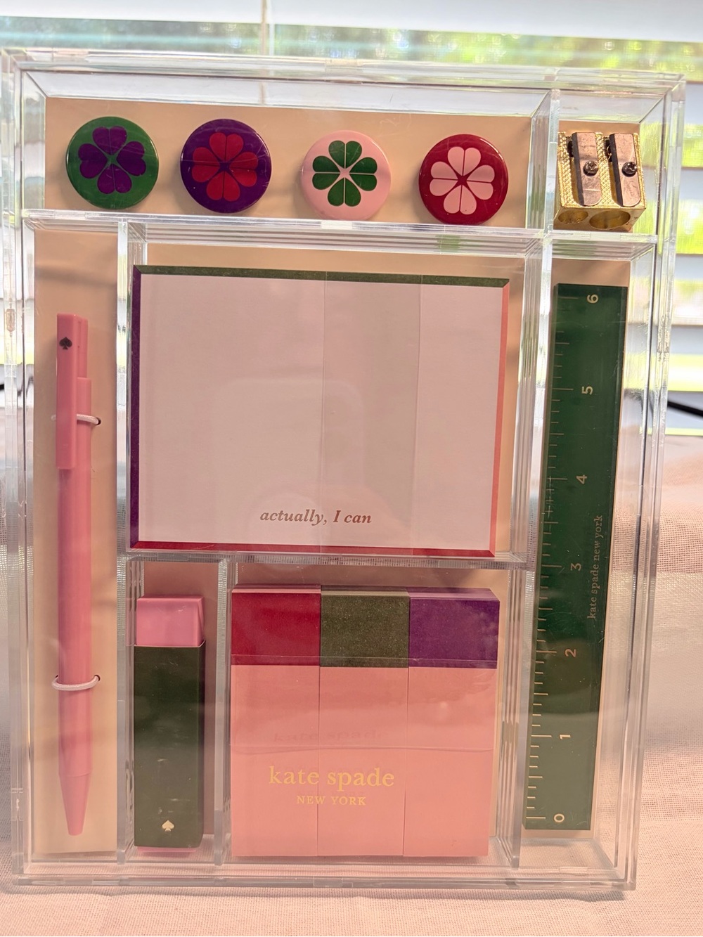 kate spade Pink and Green Desk Organizer Set